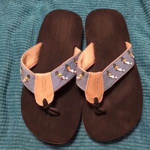 Cudas blue cocktail glass Flip-flops 8 wide